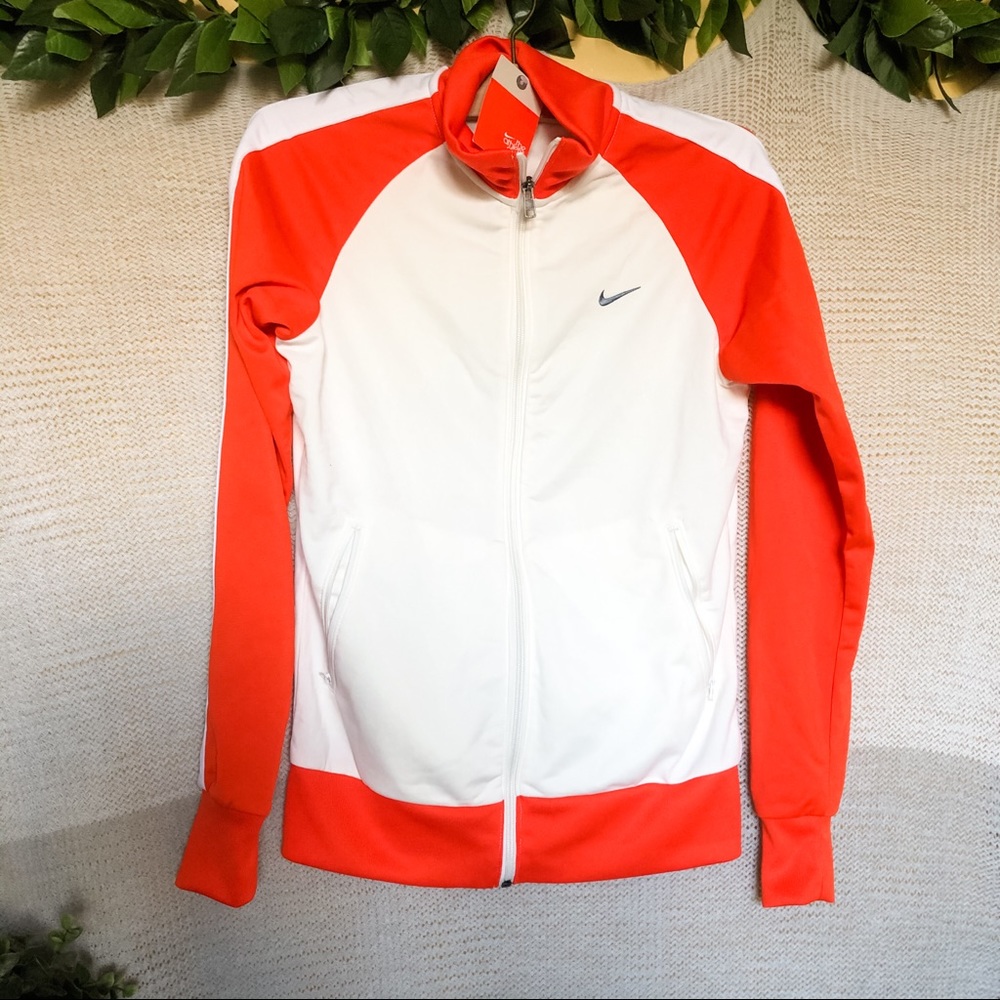Nike Orange and White Training Jacket